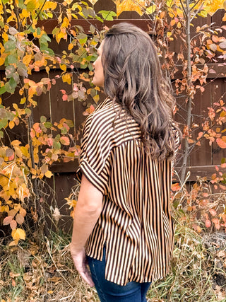 Striped Short Sleeve Top