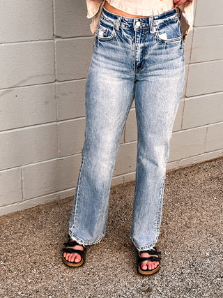 90's Super High Rise Wide Leg Jeans By Vervet