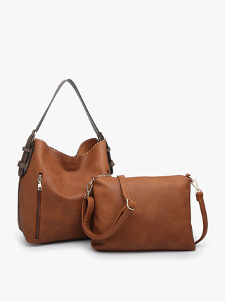 Alexa 2-in-1 Hobo Bag with Dual Zip Compartments