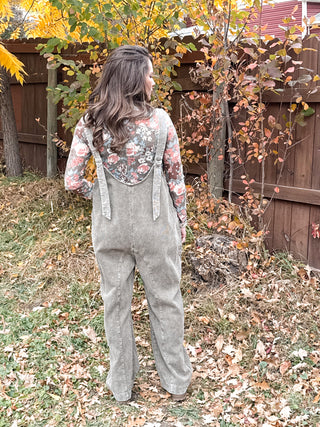 Snow Wash Corduroy Overall