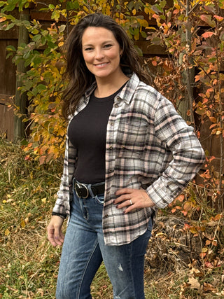 Plaid Button Down Top