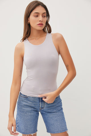 Round Neck Double Layered Tank