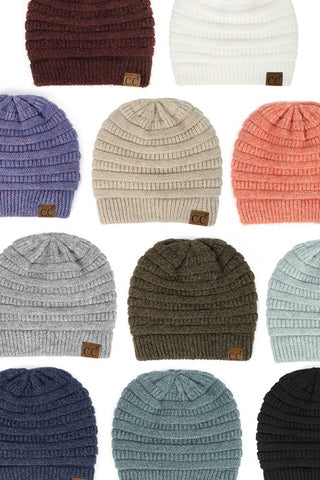 CC Ribbed Heather Beanie Hat