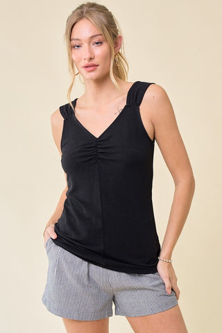 Cinched V-Neck Tank