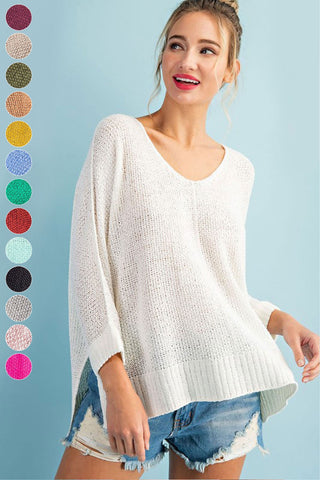 Chic Crew Neck Knit Sweater