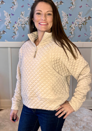 Half-Zip Quilted Pullover