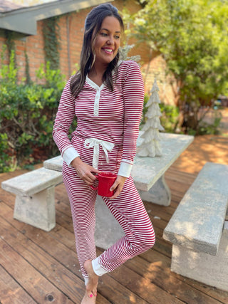 Candy Striped Pajama Set