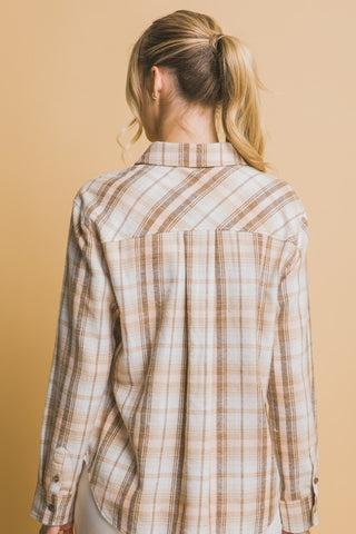 Plaid Button Down Top