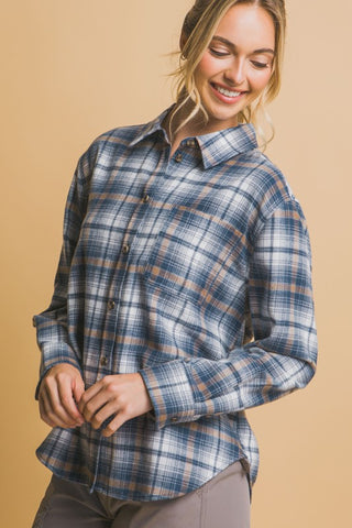 Plaid Button Down Top