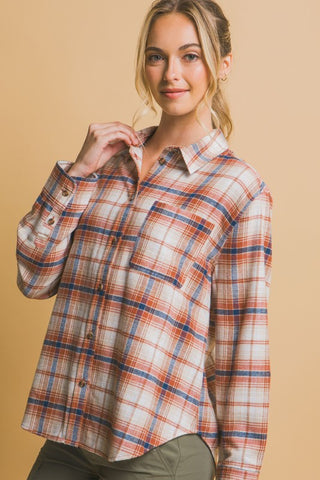 Plaid Button Down Top