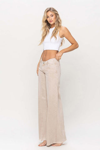 Mesmerize Low Rise Baggy Wide Leg Jeans by Flying Monkey