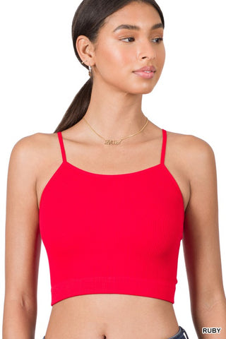 Ribbed Seamless Cropped Cami