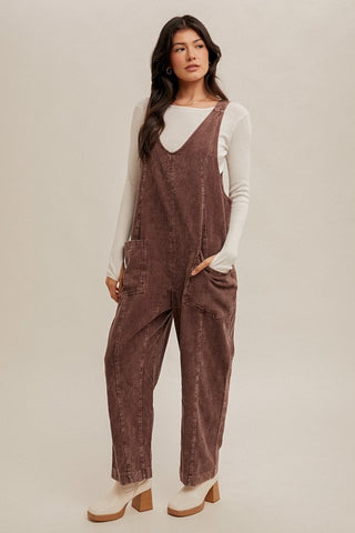 Snow Wash Corduroy Overall