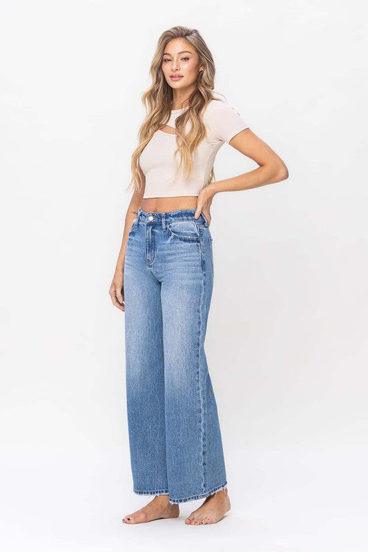 Olivia Super High Rise Wide Leg Jeans by Vervet – Elysian Clothing