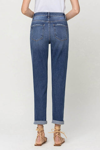 Super High Rise Double Cuffed Mom Jeans by Vervet