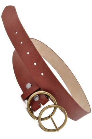 Trendy Double Ring Buckle Belt