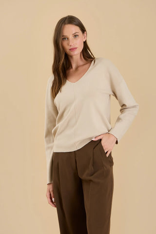 V-Neck Front Seam Top