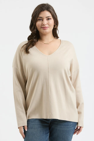 V-Neck Front Seam Top