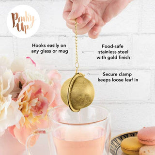 Gold-Plated Stainless Steel Tea Infuser - Small Mesh Ball