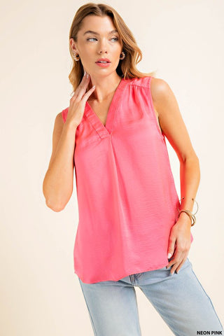 Sleeveless V-Neck Top