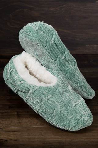 Chenille Cable Knit Slipper